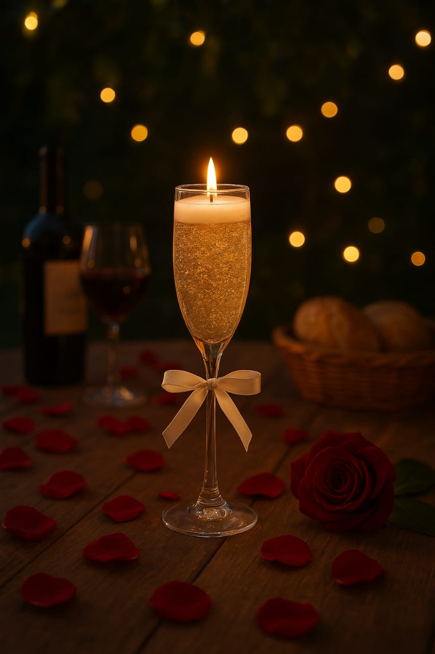 CHAMPAGNE GLASS CANDLE